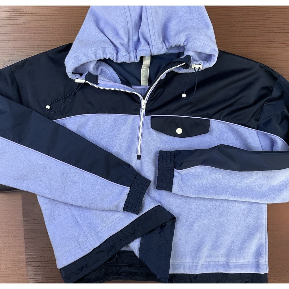 Athleta Zion Micro Fleece 1/2 Zip Pullover Sweater Womens XS‎ Periwinkle 511865